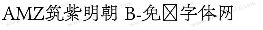 AMZ筑紫明朝 B字体转换